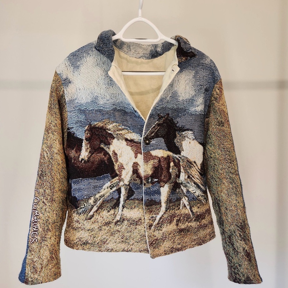 Women's Multicolor Horse Print Jacket